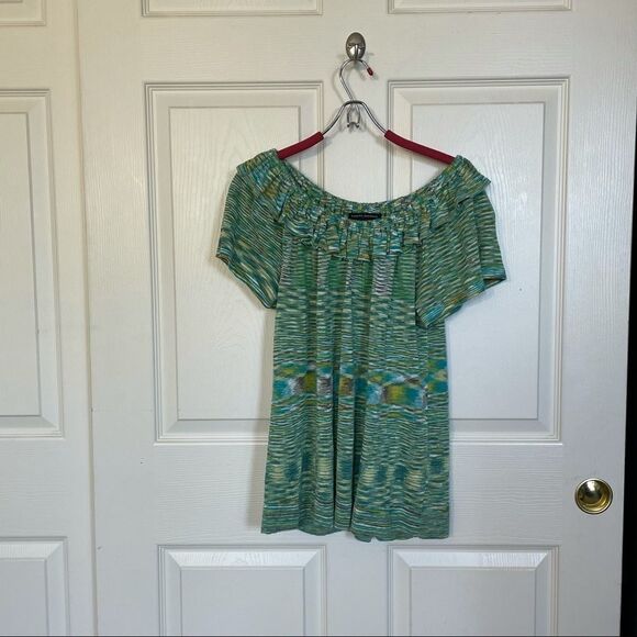 Banana Republic Ruffle Neck Short Sleeve Top, S - Picture 8 of 12